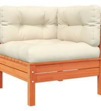 11-tlg. Garten-Sofagarnitur mit Kissen Wachsbraun Kiefernholz