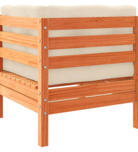 11-tlg. Garten-Sofagarnitur mit Kissen Wachsbraun Kiefernholz