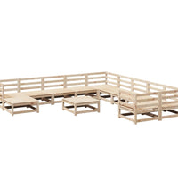 12-tlg. Garten-Sofagarnitur Massivholz Kiefer