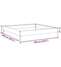 Hochbeet Schwarz 100x100x18,5 cm Stahl