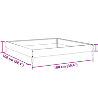 Hochbeet Anthrazit 100x100x18,5 cm Stahl