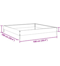 Hochbeet 100x100x18,5 cm Verzinkter Stahl