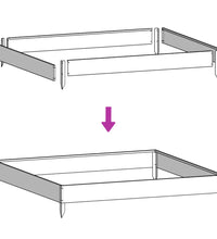 Hochbeet 100x100x26 cm Verzinkter Stahl