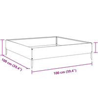 Hochbeet 100x100x26 cm Verzinkter Stahl