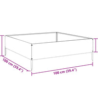 Hochbeet Schwarz 100x100x33,5 cm Stahl