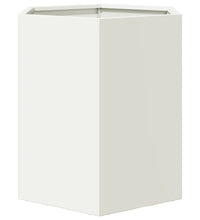 Garten-Pflanzgefäße 2 Stück Weiß Sechseckig 46x40x45 Stahl