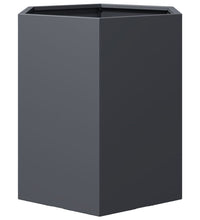 Garten-Pflanzgefäße 2 Stück Anthrazit Sechseckig 46x40x45 Stahl