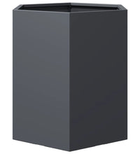 Garten-Pflanzgefäße 2 Stück Anthrazit Sechseckig 46x40x45 Stahl