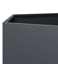 Garten-Pflanzgefäße 2 Stück Anthrazit Sechseckig 46x40x45 Stahl