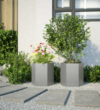 Garten-Pflanzgefäße 2 Stk.Sechseckig 46x40x45 cm Edelstahl