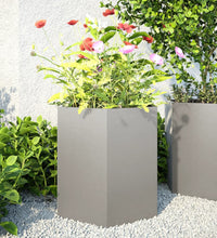 Garten-Pflanzgefäße 2 Stk.Sechseckig 46x40x45 cm Edelstahl