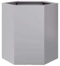 Garten-Pflanzgefäße 2Stk.Sechseckig 46x40x45cm Verzinkter Stahl