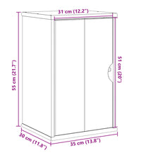 Bad-Wandschrank OTTA 35x30x55 cm Massivholz Kiefer