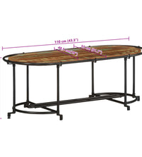 Couchtisch 110x55x40 cm Altholz Massiv