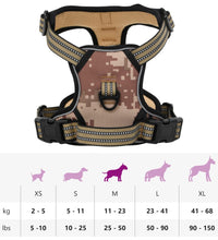 Hundegeschirr Reflektierend Verstellbar Camouflage Braun M