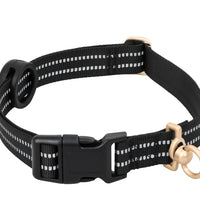Hundegeschirr mit Leine & Halsband Verstellbar Schwarz S