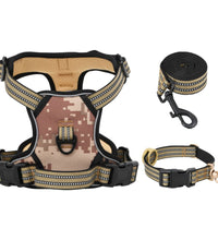 Hundegeschirr mit Leine & Halsband Verstellbar Camouflage S