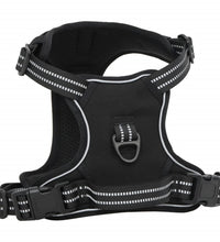 Hundegeschirr mit Leine & Halsband Verstellbar Schwarz M