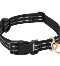 Hundegeschirr mit Leine & Halsband Verstellbar Schwarz XL