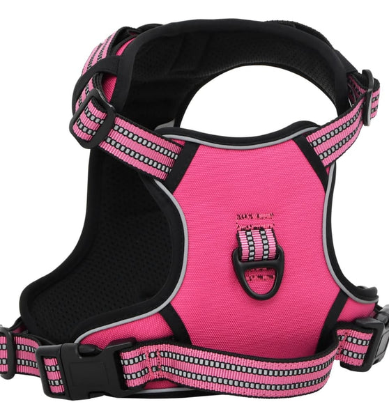 Hundegeschirr mit Leine & Halsband Verstellbar Rosa XL