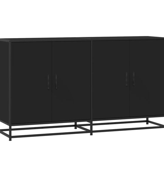 Sideboard Schwarz 134x35x76 cm Holzwerkstoff