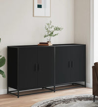 Sideboard Schwarz 134x35x76 cm Holzwerkstoff