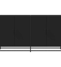 Sideboard Schwarz 134x35x76 cm Holzwerkstoff