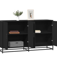 Sideboard Schwarz 134x35x76 cm Holzwerkstoff