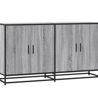 Sideboard Grau Sonoma 134x35x76 cm Holzwerkstoff