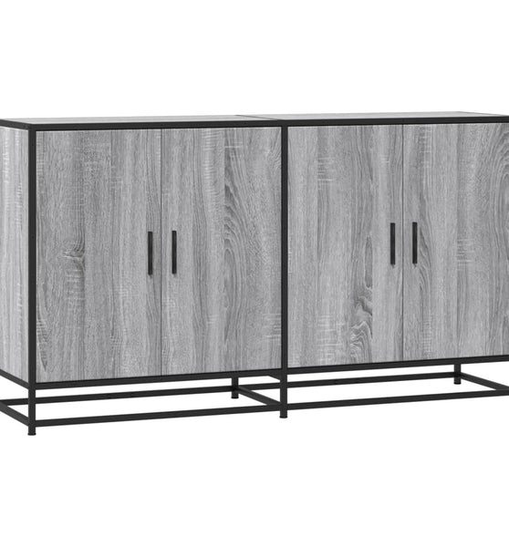 Sideboard Grau Sonoma 134x35x76 cm Holzwerkstoff