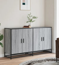 Sideboard Grau Sonoma 134x35x76 cm Holzwerkstoff