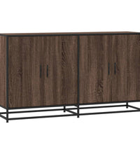 Sideboard Braun Eichen-Optik 134x35x76 cm Holzwerkstoff