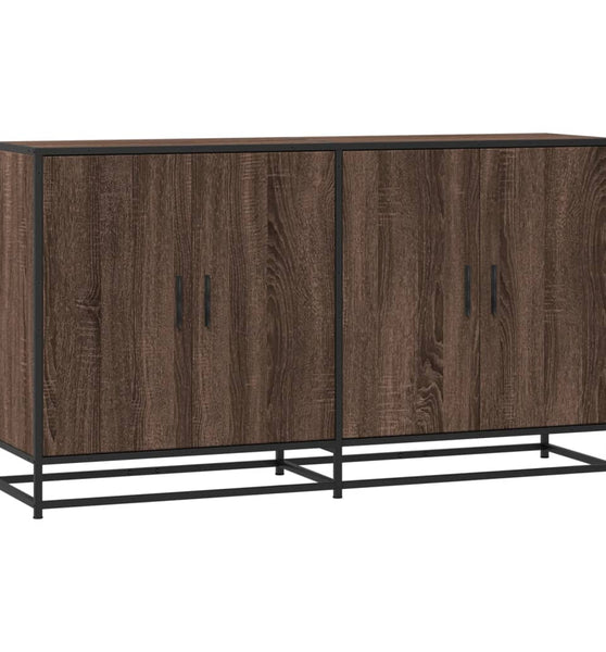 Sideboard Braun Eichen-Optik 134x35x76 cm Holzwerkstoff