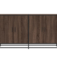 Sideboard Braun Eichen-Optik 134x35x76 cm Holzwerkstoff