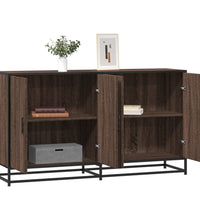 Sideboard Braun Eichen-Optik 134x35x76 cm Holzwerkstoff