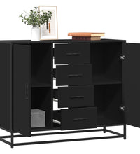 Sideboard Schwarz 92x35x76 cm Holzwerkstoff