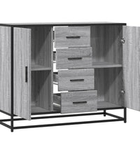 Sideboard Grau Sonoma 92x35x76 cm Holzwerkstoff