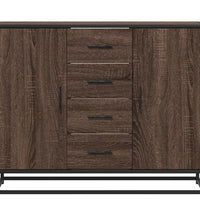 Sideboard Braun Eichen-Optik 92x35x76 cm Holzwerkstoff