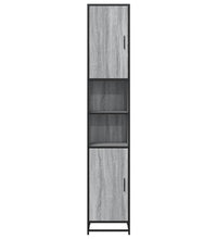 Badschrank Grau Sonoma 35x37,5x188,5 cm Holzwerkstoff Metall
