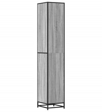 Badschrank Grau Sonoma 35x37,5x188,5 cm Holzwerkstoff Metall