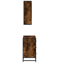 2-tlg. Badmöbel-Set Räuchereiche Holzwerkstoff