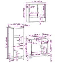 3-tlg. Badmöbel-Set Sonoma-Eiche Holzwerkstoff