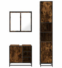 3-tlg. Badmöbel-Set Räuchereiche Holzwerkstoff