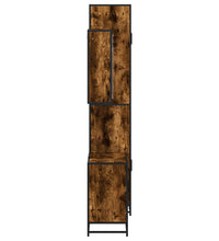 3-tlg. Badmöbel-Set Räuchereiche Holzwerkstoff