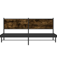 Metallbett ohne Matratze Räuchereiche 200x200 cm