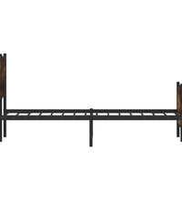 Metallbett ohne Matratze Räuchereiche 140x190 cm