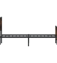 Metallbett ohne Matratze Räuchereiche 150x200 cm