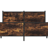 Metallbett ohne Matratze Räuchereiche 160x200 cm