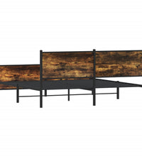 Metallbett ohne Matratze Räuchereiche 183x213 cm