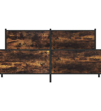 Metallbett ohne Matratze Räuchereiche 193x203 cm